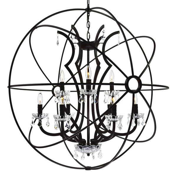 Campechia 12 Light Up Chandelier With Brown Finish